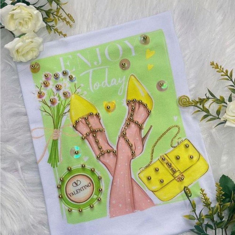 Soft custom made Valentino T-shirt